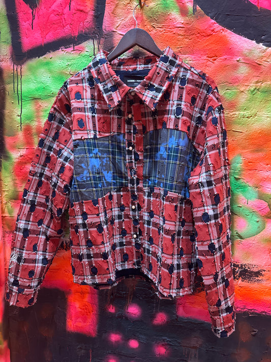 Homme Femme patchwork flannel