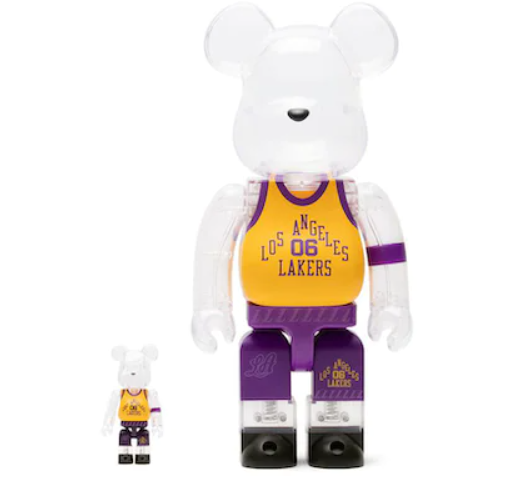 Bearbrick x Bodega x NBA Worldwide Respect Los Angeles Lakers 100% & 400% Set